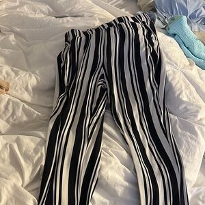 Ella Moss Monochrome Striped Trousers
